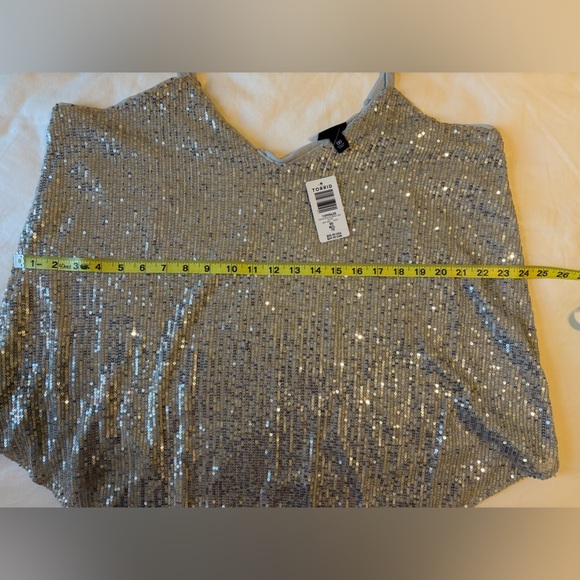 Torrid Glittering Silver Sequin top - Picture 3 of 5
